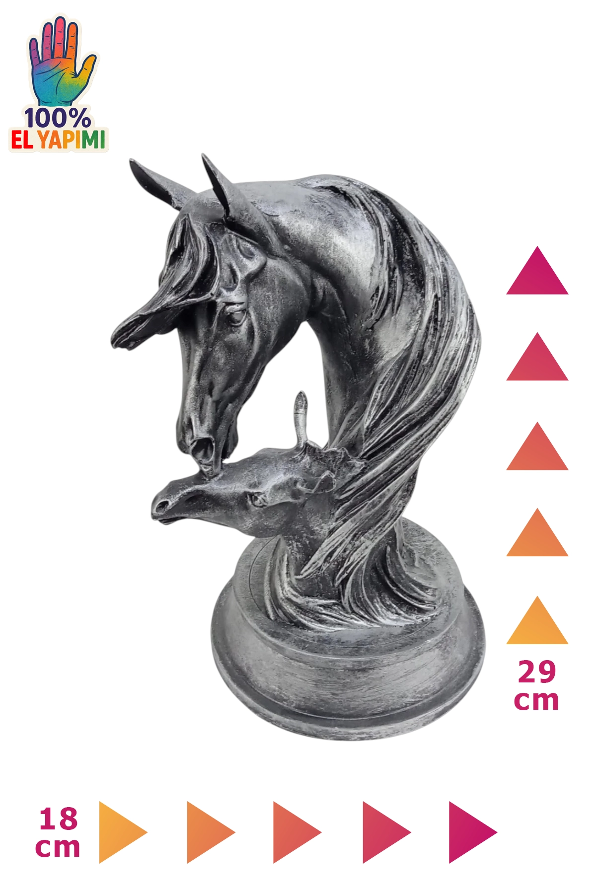 Taylı At Biblo - Gümüş