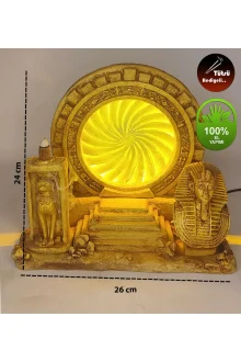 Antik Mısır Serisi Yıldız Kapısı Işıklı Geri Akış Tütsülük (Amber Işıklı)