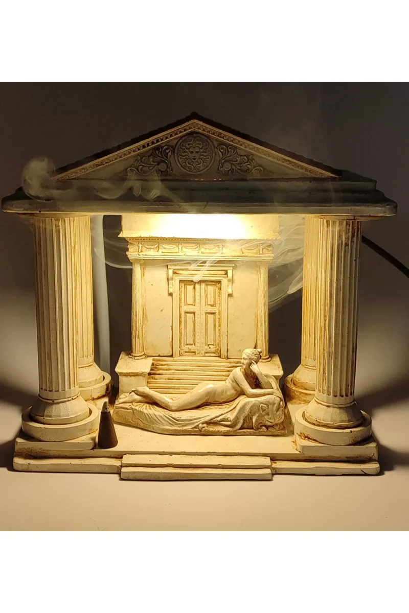 Antik Roma Reclining Naiad Dekoratif Konik Tütsülük Işıklı - Görsel 4
