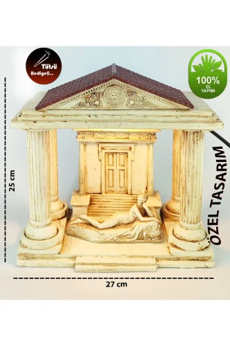 Antik Roma Reclining Naiad Dekoratif Konik Tütsülük Işıklı
