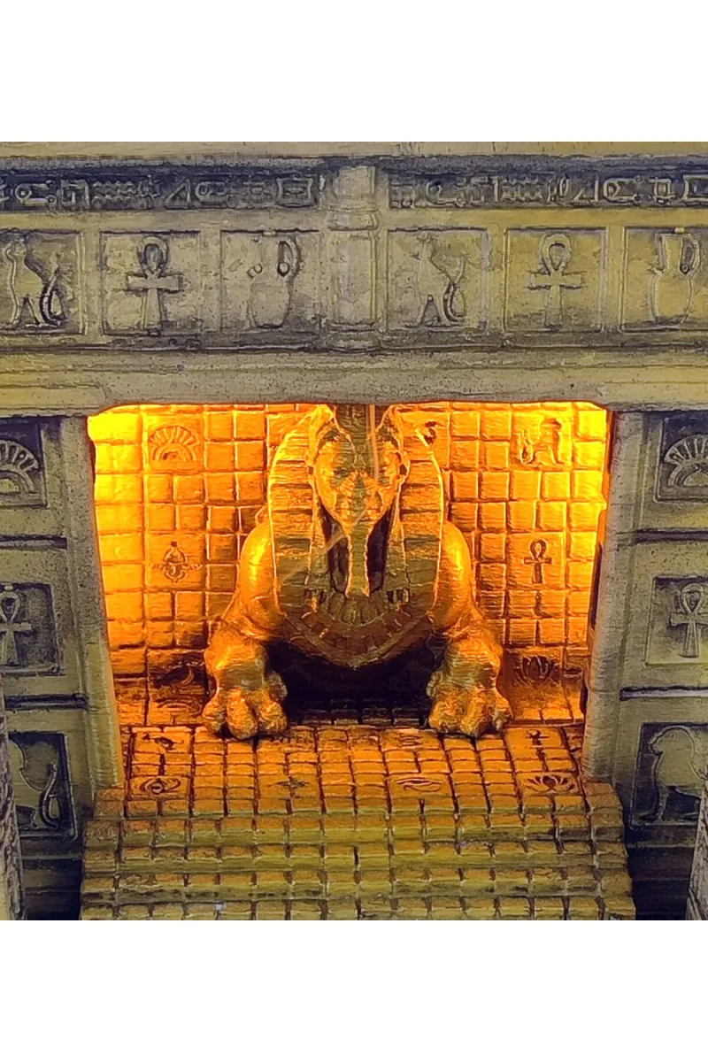 Antik Mısır Sphinx Tapınağı Işıklı Geri Akış Tütsülük (Amber Işıklı) - Görsel 6