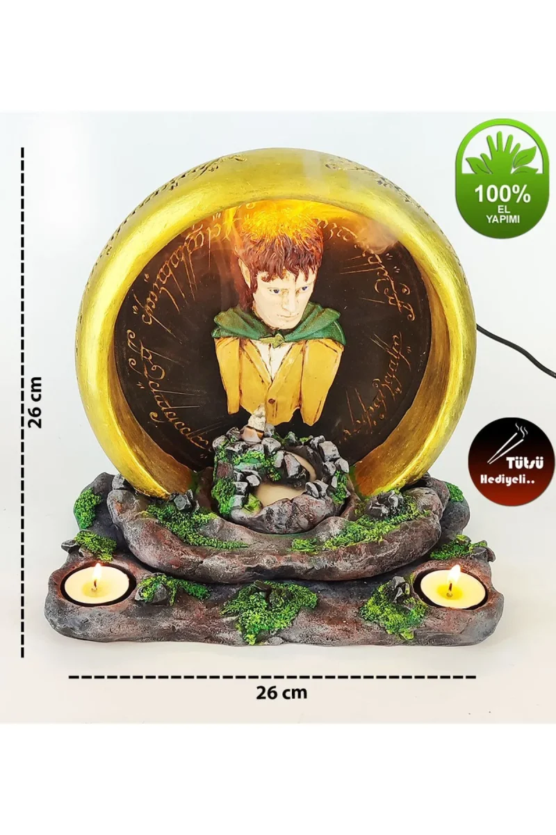 Güç Yüzüğü Frodo Geri Akış Tütsülük ve Işıklı Mumluk