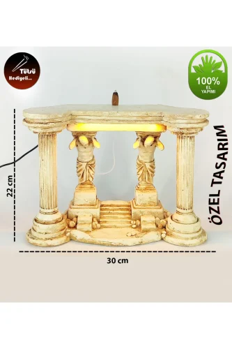 Antik Roma Atlas Dekoratif Geri Akış Tütsülük Işıklı