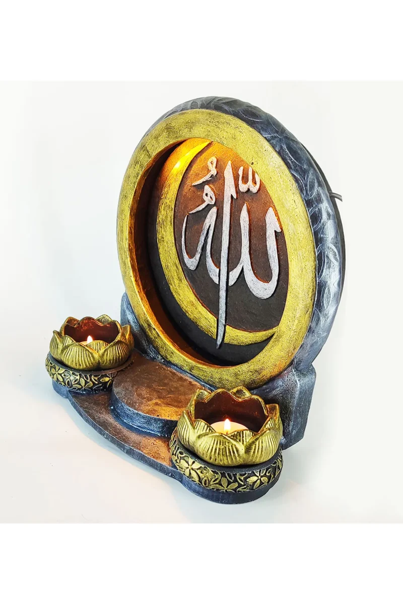 Allah Dekoratif Işıklı Mumluk - Görsel 3