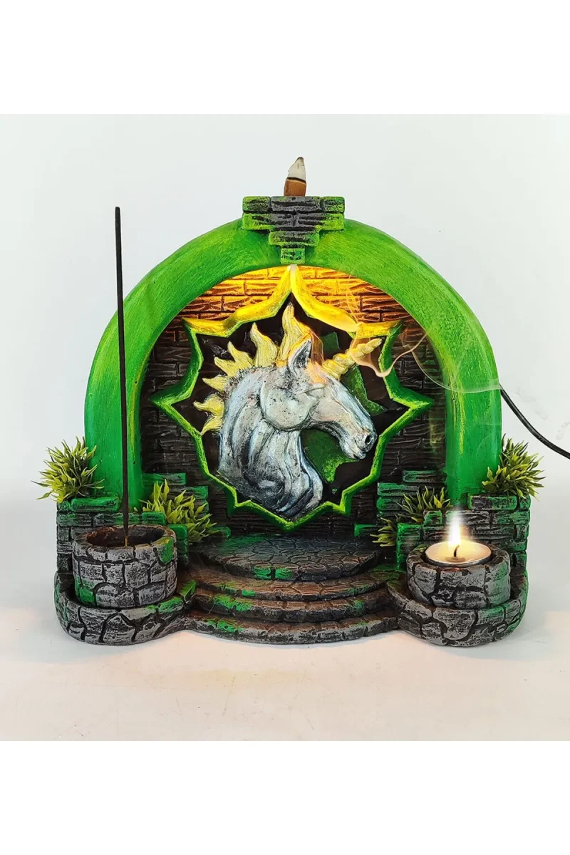 Antik Kapı Unicorn Geri Akış ve Çubuk Tütsülük (Işıklı) - Görsel 6