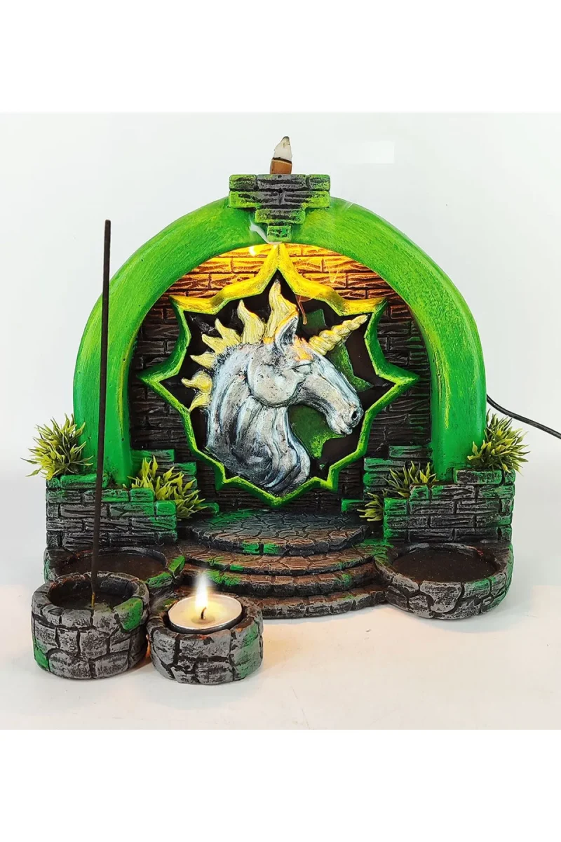 Antik Kapı Unicorn Geri Akış ve Çubuk Tütsülük (Işıklı) - Görsel 5
