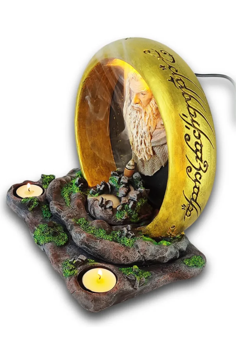 Güç Yüzüğü Gandalf Geri Akış Tütsülük ve Işıklı Mumluk - Görsel 3