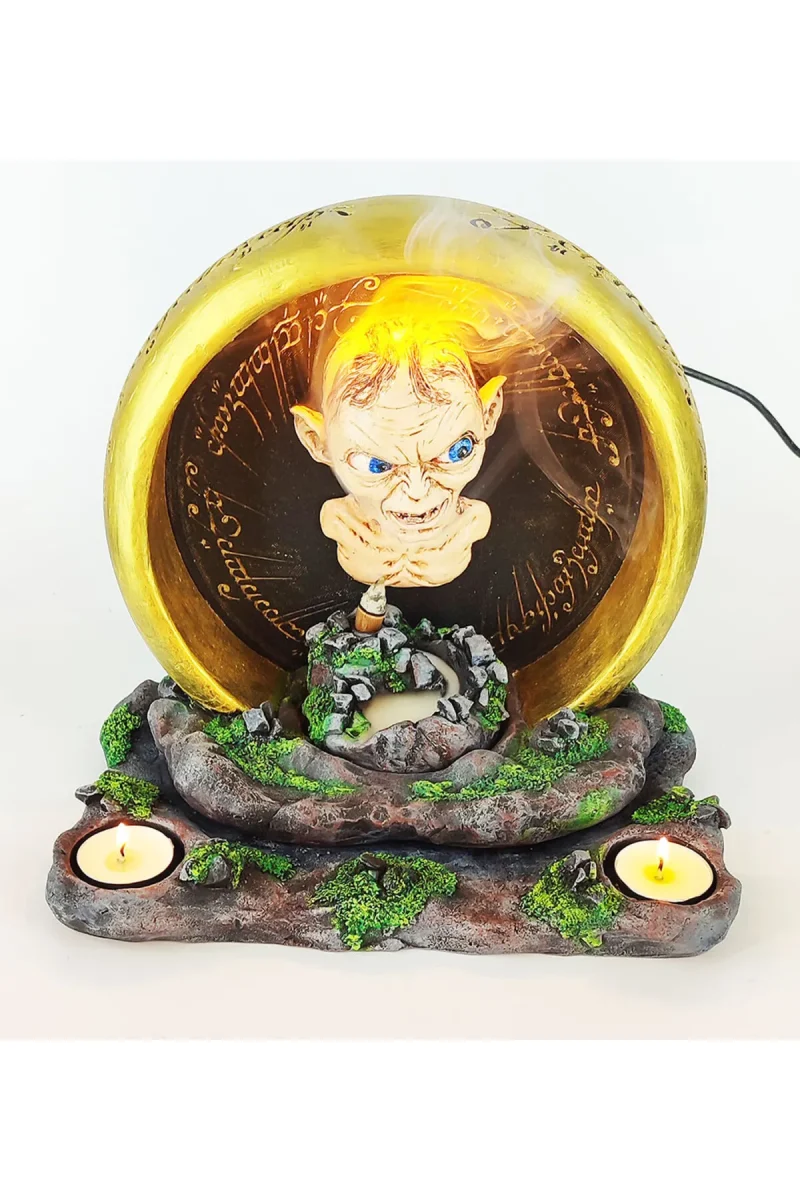 Güç Yüzüğü Gollum Geri Akış Tütsülük ve Işıklı Mumluk - Görsel 6
