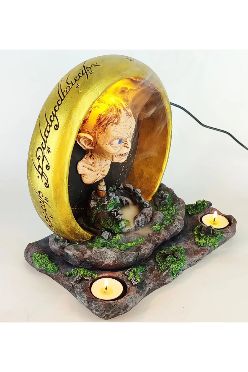 Güç Yüzüğü Gollum Geri Akış Tütsülük ve Işıklı Mumluk - Görsel 2