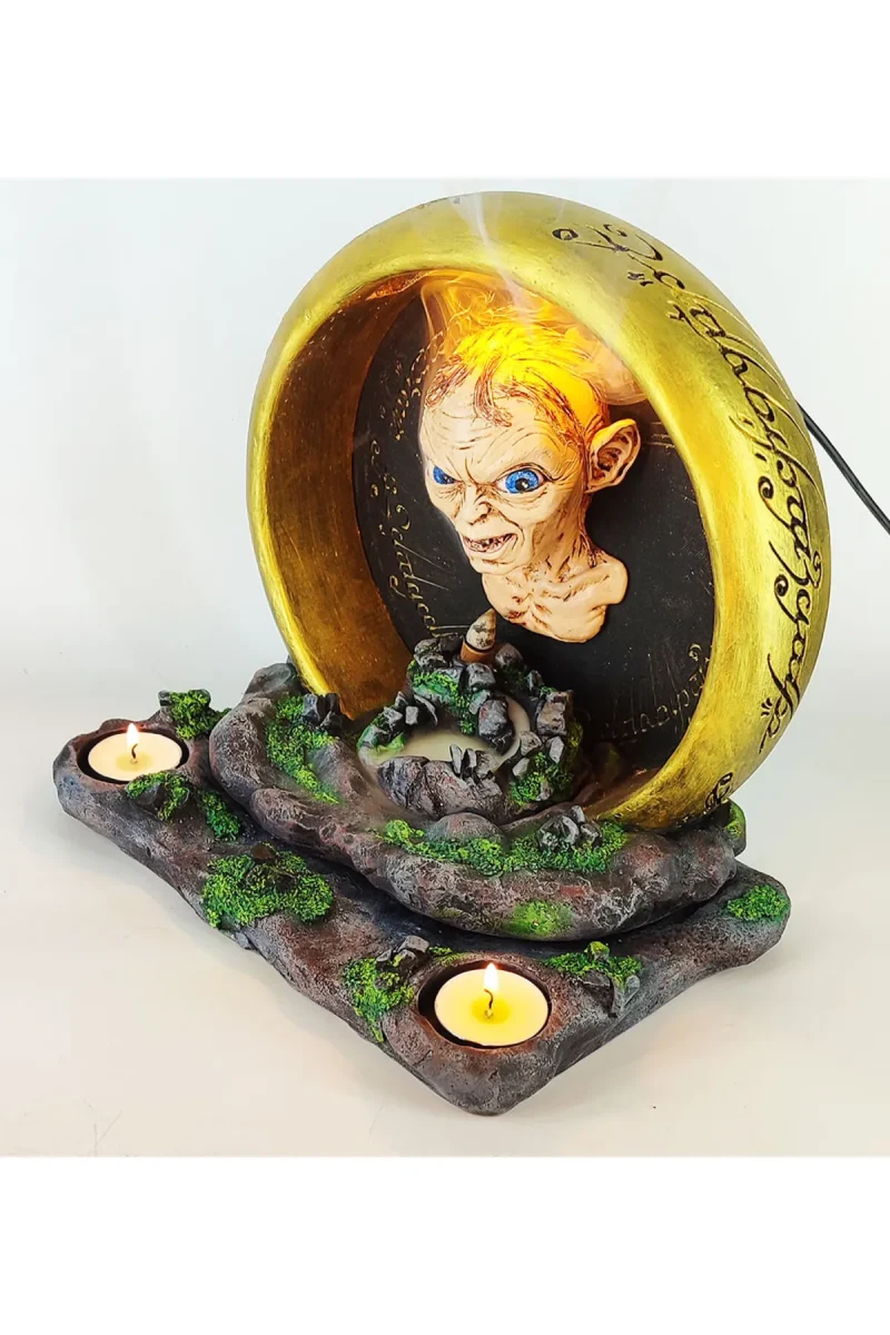 Güç Yüzüğü Gollum Geri Akış Tütsülük ve Işıklı Mumluk - Görsel 3