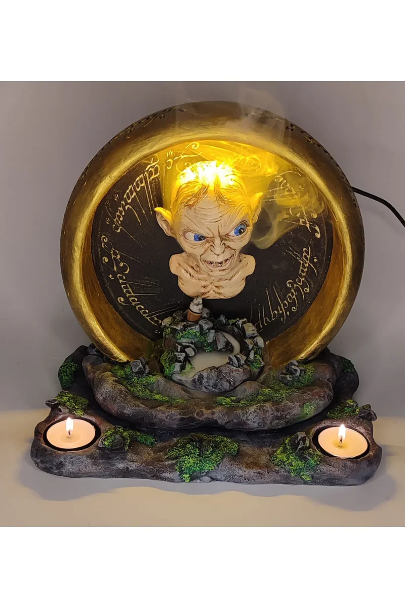 Güç Yüzüğü Gollum Geri Akış Tütsülük ve Işıklı Mumluk - Görsel 4