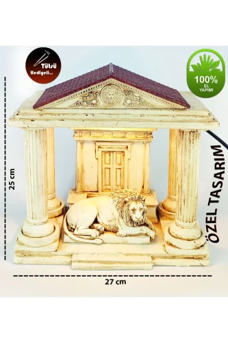 Antik Roma Aslan Dekoratif Konik Tütsülük Işıklı