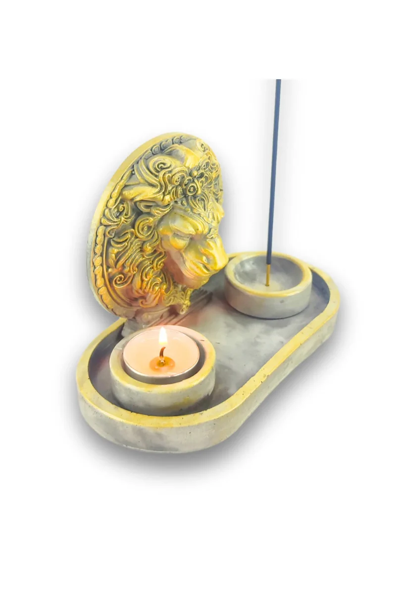 Aslan Çubuk Tütsülük ve Tealight - Beyaz - Görsel 3