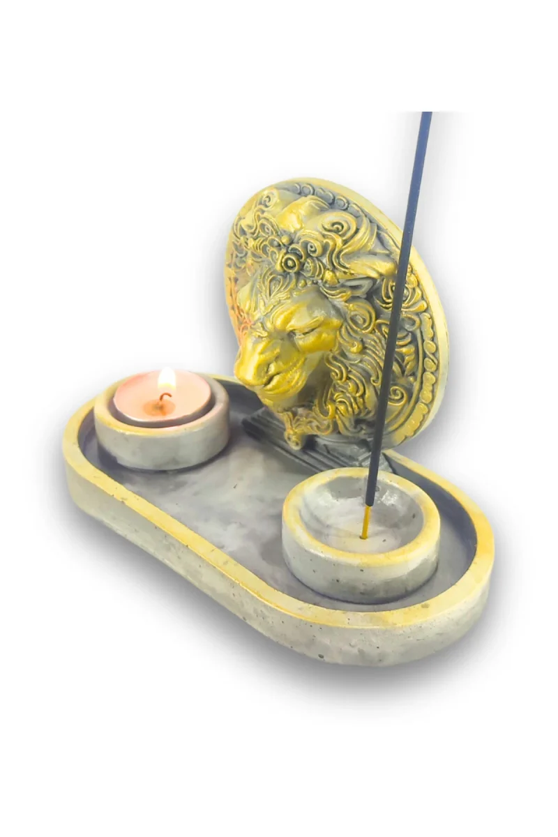 Aslan Çubuk Tütsülük ve Tealight - Beyaz - Görsel 4