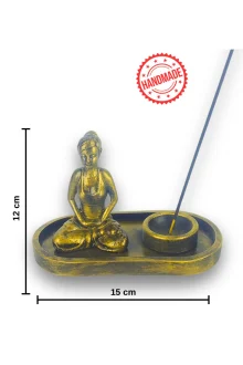 Yogacı Kız Çubuk Tütsülük ve Tealight - Altın