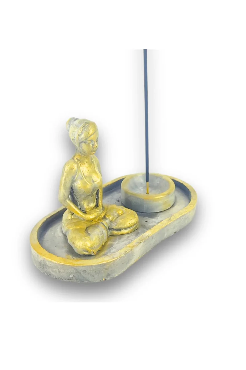 Yogacı Kız Çubuk Tütsülük ve Tealight - Beyaz - Görsel 2