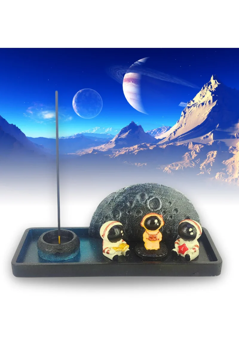 Dolunay Astronot Çubuk Tütsülük ve Tealight - Görsel 2