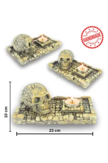 Kurukafa Küçük Çubuk Tütsülük ve Tealight - Beyaz