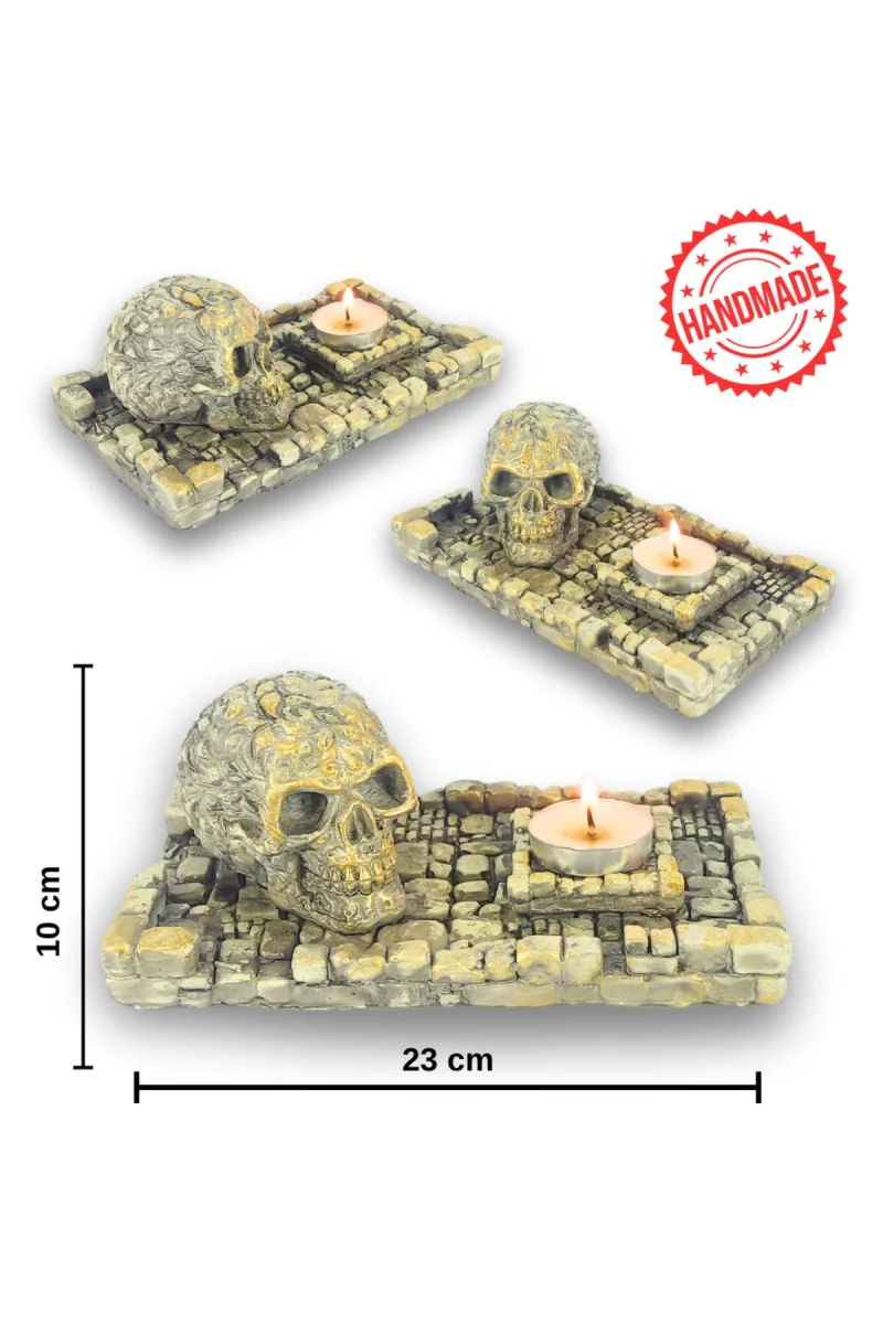Kurukafa Küçük Çubuk Tütsülük ve Tealight - Beyaz