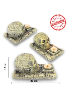 Kurukafa Büyük Çubuk Tütsülük ve Tealight - Beyaz