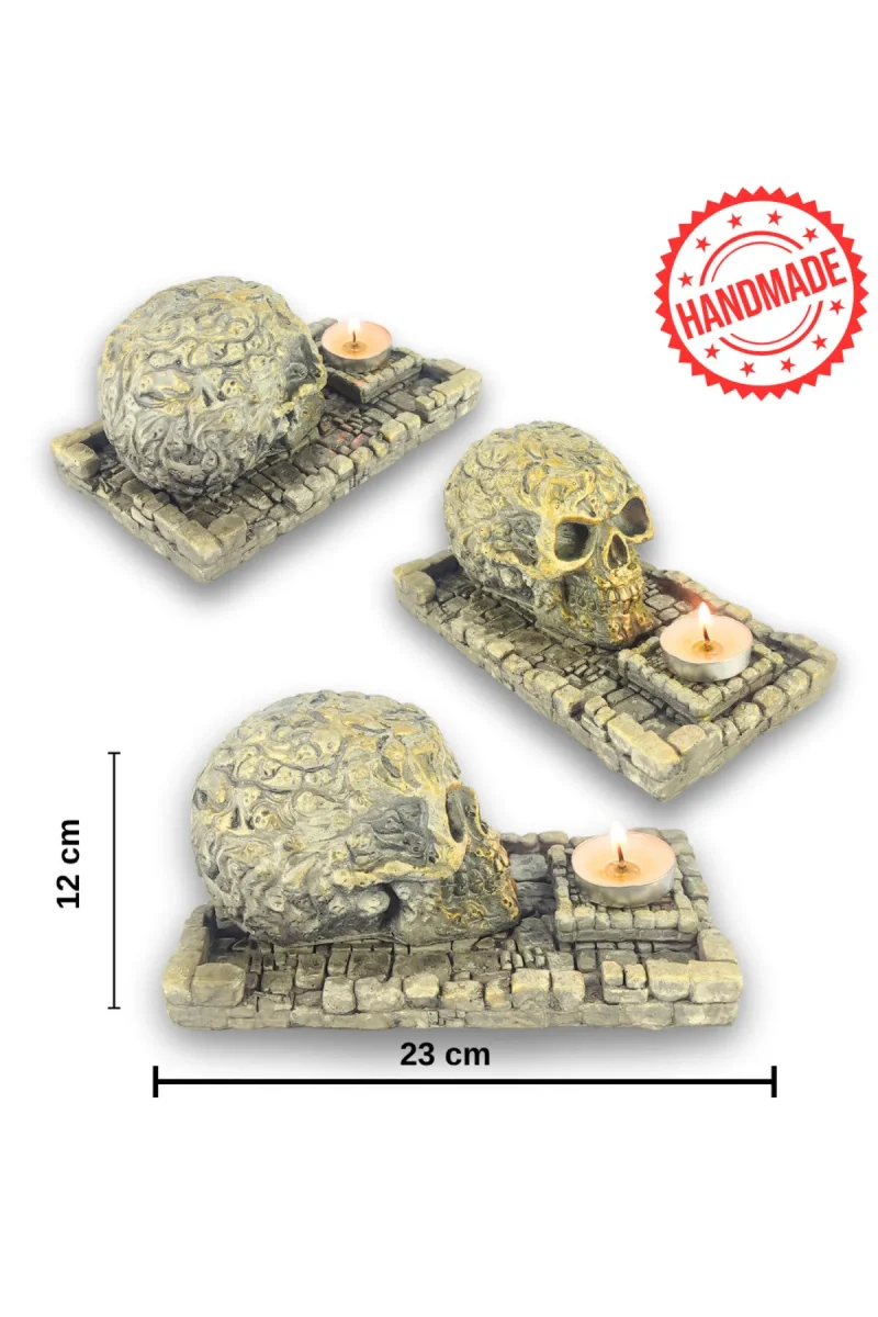 Kurukafa Büyük Çubuk Tütsülük ve Tealight - Beyaz