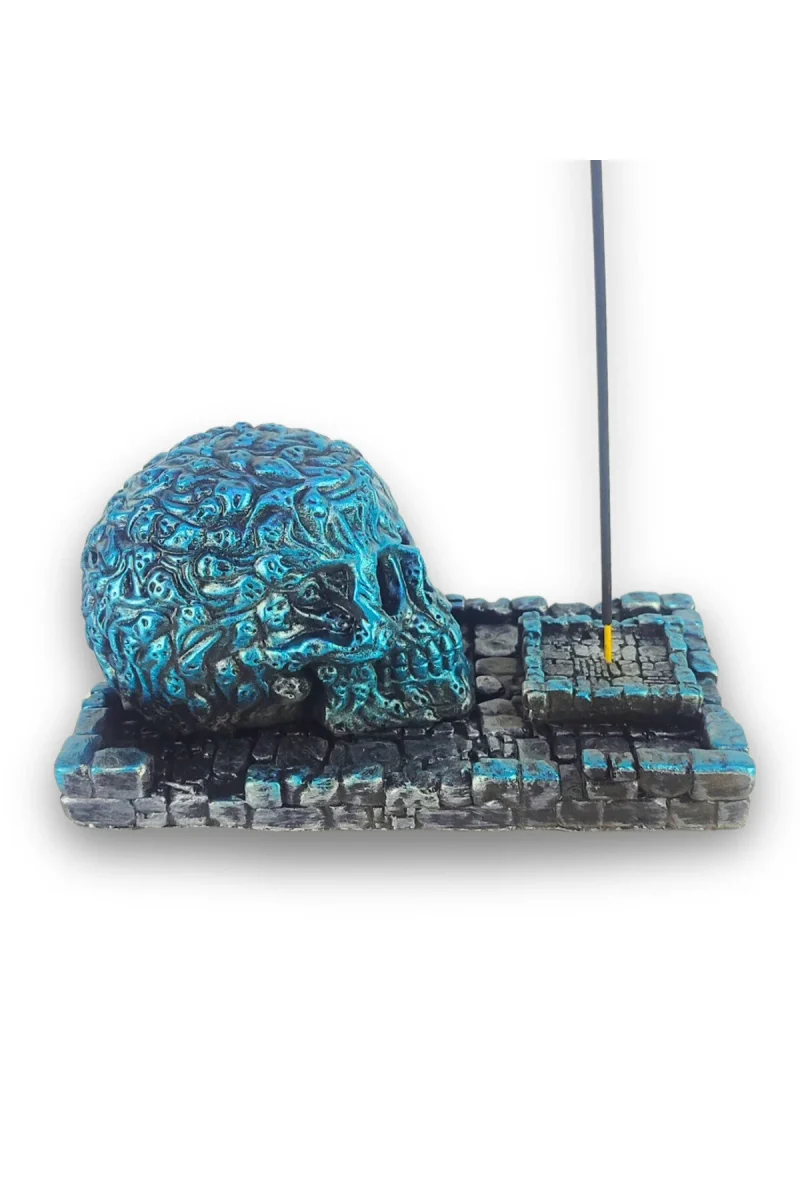 Kurukafa Büyük Çubuk Tütsülük ve Tealight - Mavi - Görsel 4