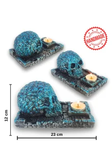 Kurukafa Büyük Çubuk Tütsülük ve Tealight - Mavi