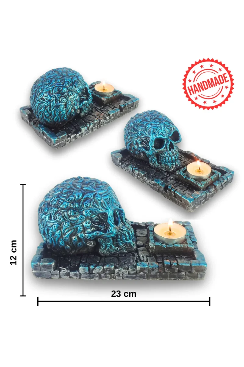 Kurukafa Büyük Çubuk Tütsülük ve Tealight - Mavi