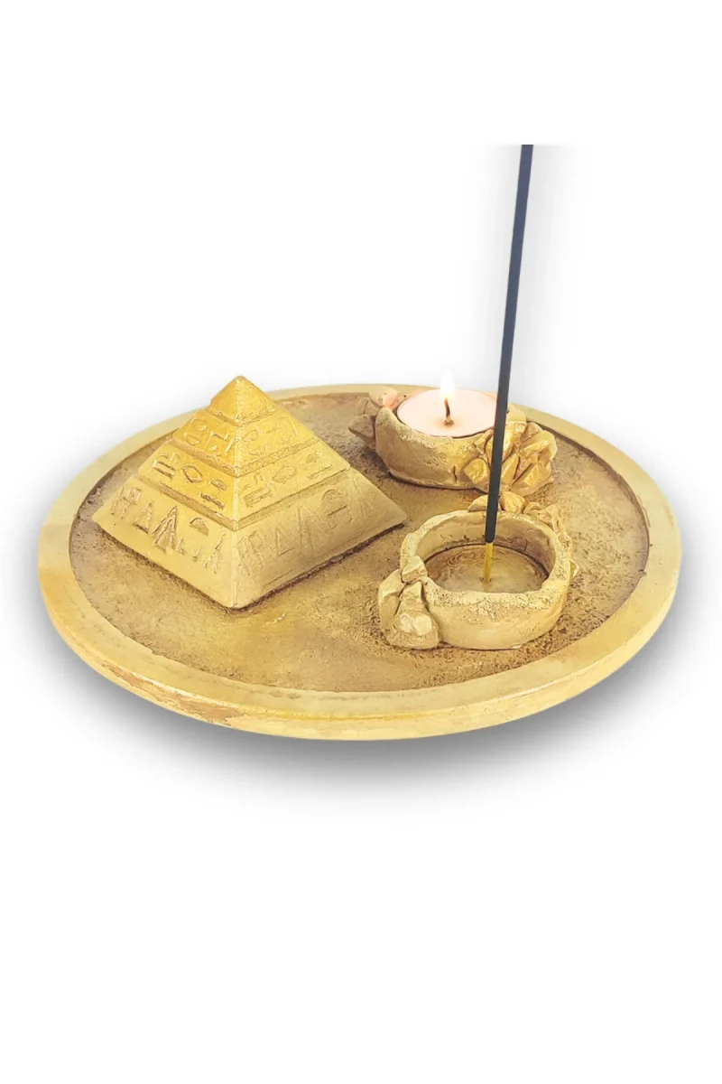 Antik Mısır Daire Piramit Çubuk Tütsülük ve Tealight - Görsel 4