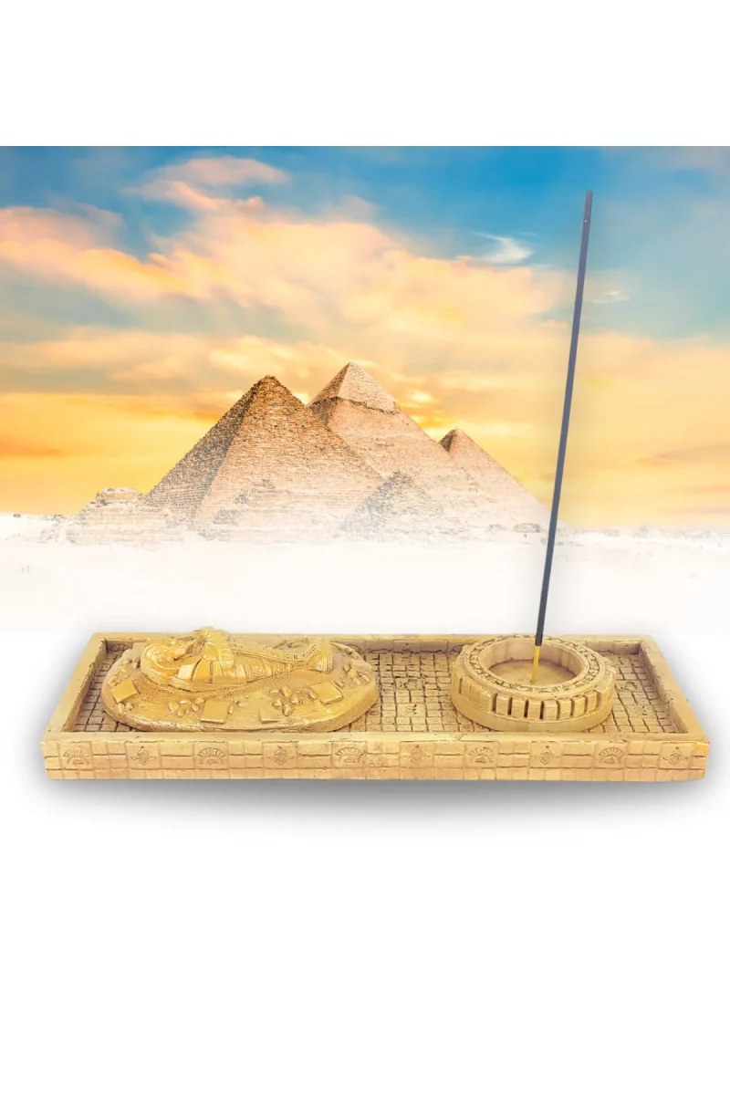 Antik Mısır Sarcophagus Lahit Çubuk Tütsülük ve Tealight - Görsel 2