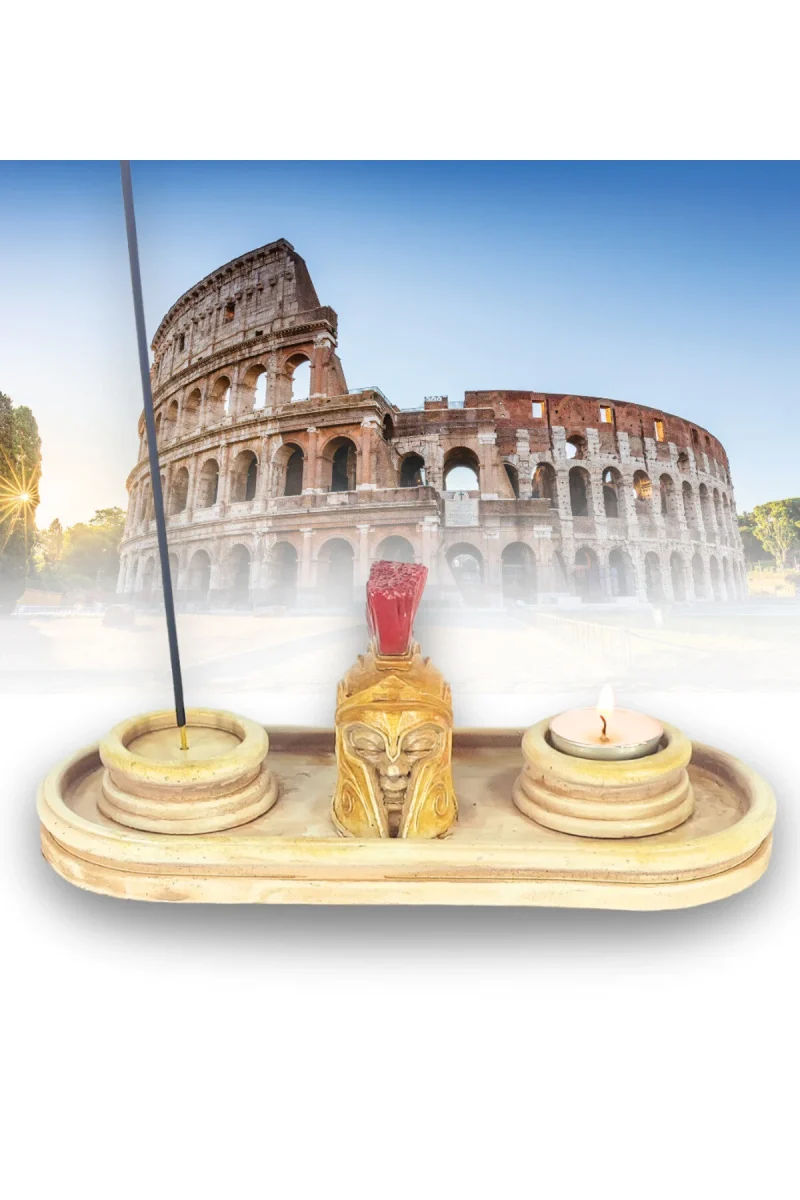 Antik Roma Hector Çubuk Tütsülük ve Tealight - Görsel 2