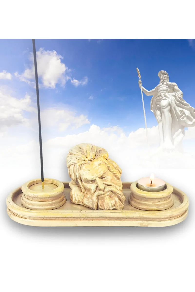 Antik Roma Zeus Çubuk Tütsülük ve Tealight - Görsel 2