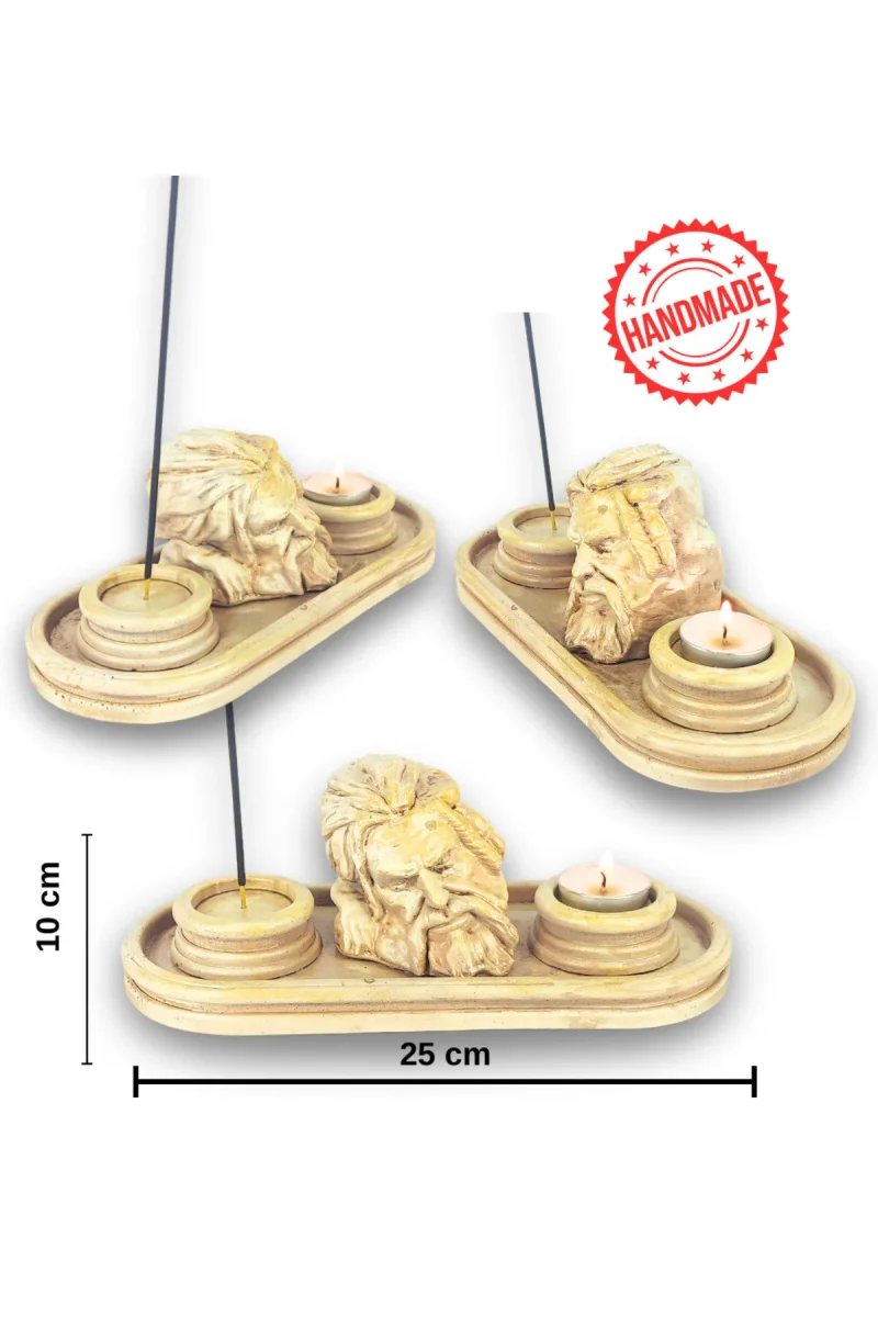 Antik Roma Zeus Çubuk Tütsülük ve Tealight
