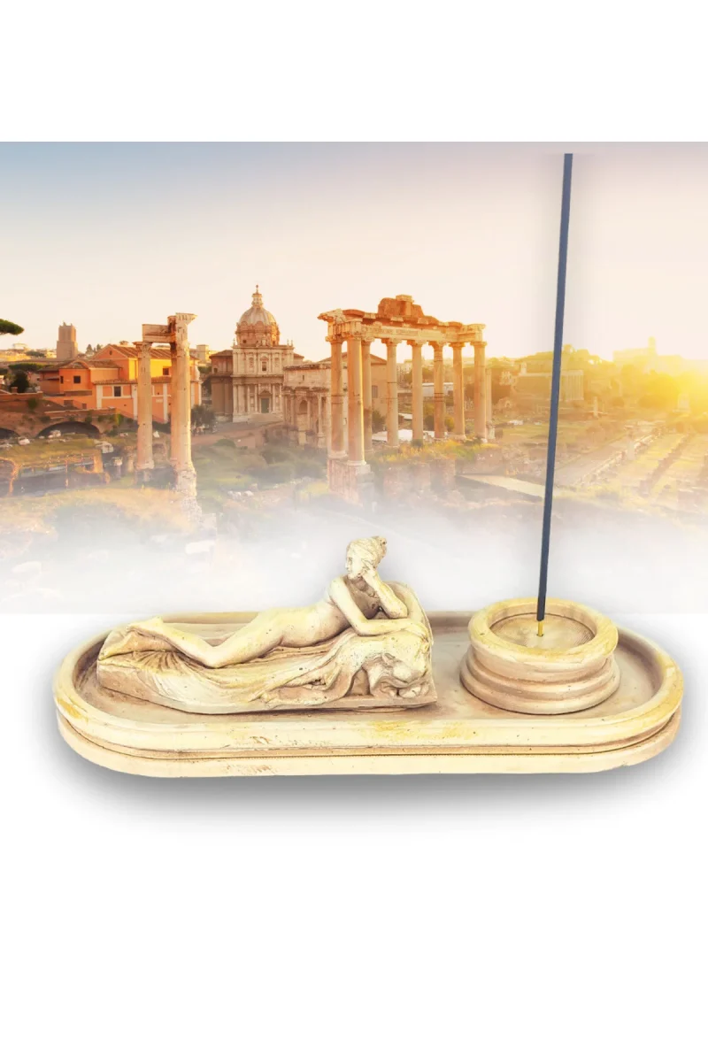 Antik Roma Reclining Naiad Çubuk Tütsülük ve Tealight - Görsel 2