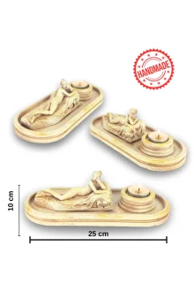 Antik Roma Reclining Naiad Çubuk Tütsülük ve Tealight