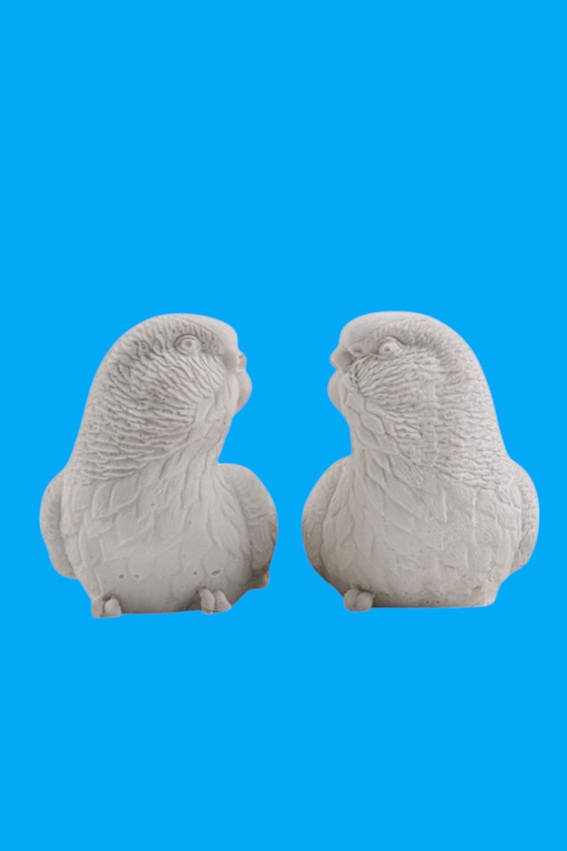 İkili Muhabbet Kuşları Biblo Ham Polyester