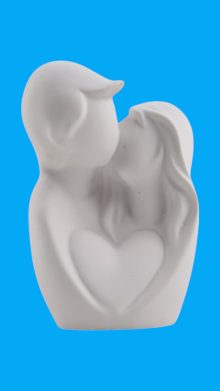 Modern Soyut Aşk Figürü Biblo Ham Polyester