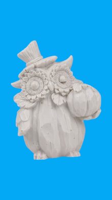 Şapkalı Bal Kabaklı Baykuş Biblo Ham Polyester