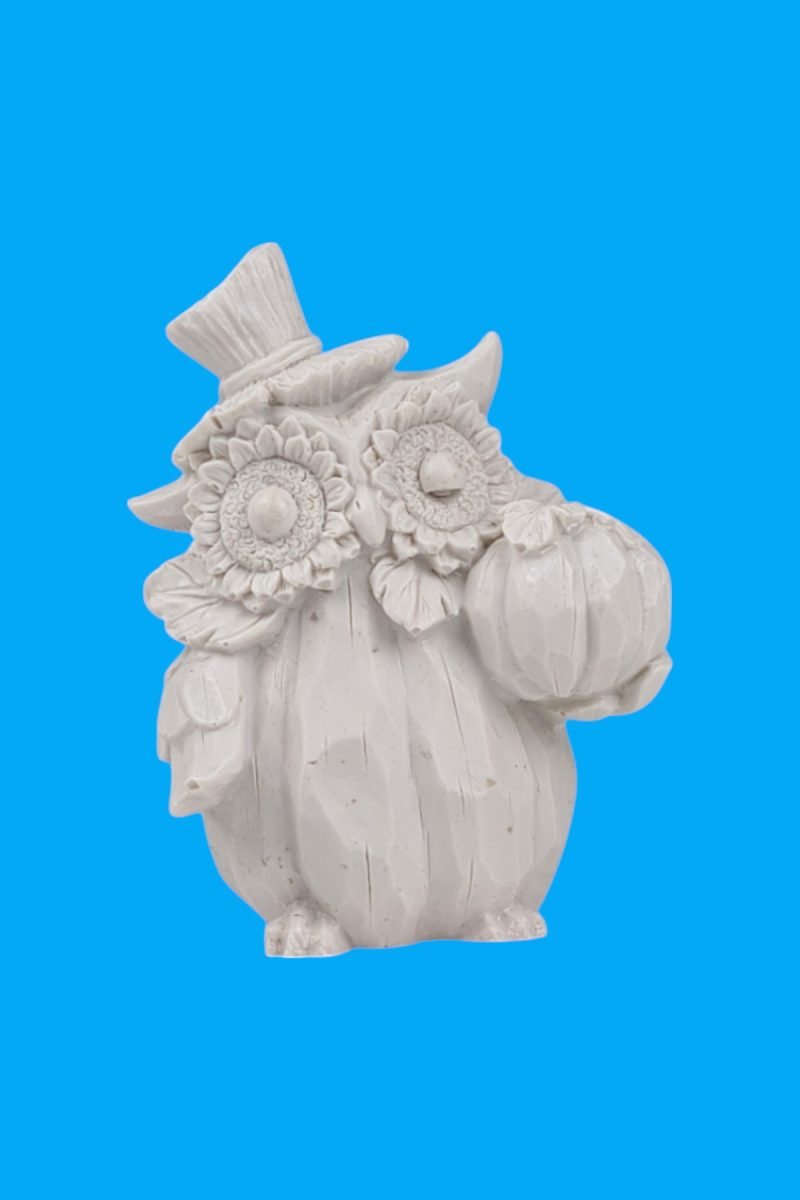 Şapkalı Bal Kabaklı Baykuş Biblo Ham Polyester