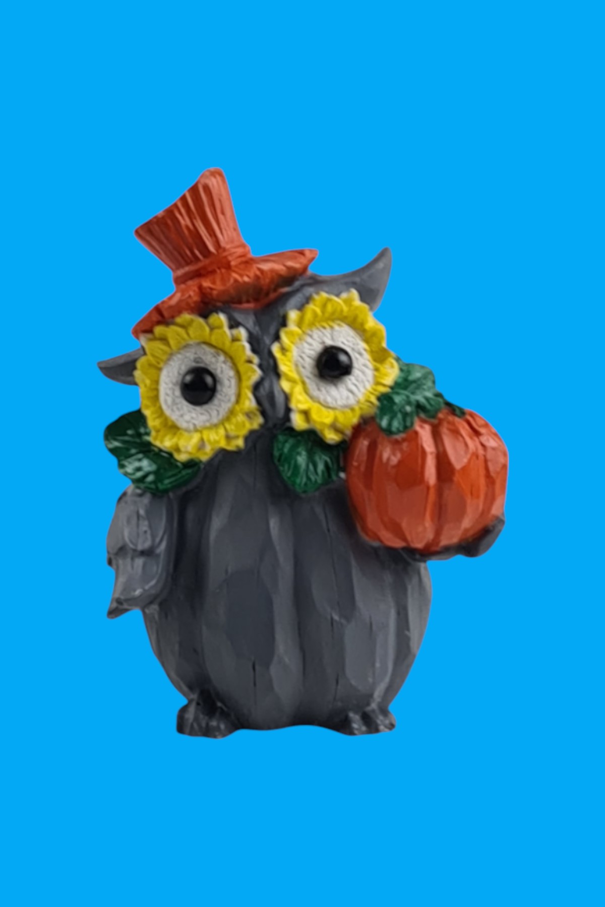 Şapkalı Bal Kabaklı Baykuş Biblo Ham Polyester