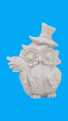 Şapkalı Baykuş Biblo Ham Polyester