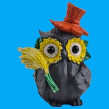 Şapkalı Baykuş Biblo Ham Polyester