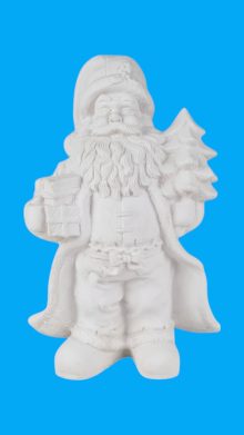 Hediyeli ve Çam Ağaçlı Noel Baba Biblo Ham Polyester