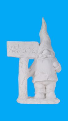 Welcome Yazılı Cüce Heykeli Bahçe ve Kapı Süsü Biblo Ham Polyester