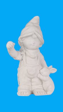 Tavşanlı Cüce Erkek Biblo Ham Polyester