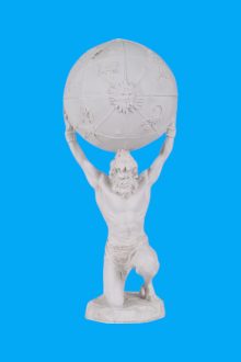 Dünya Taşıyan Atlas Heykeli Biblo Ham Polyester