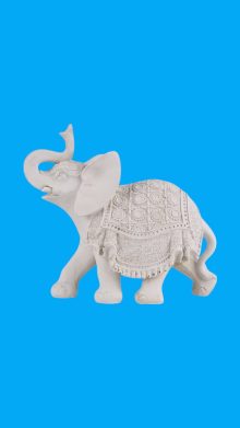 İşleme Örtülü Fil Biblo Ham Polyester