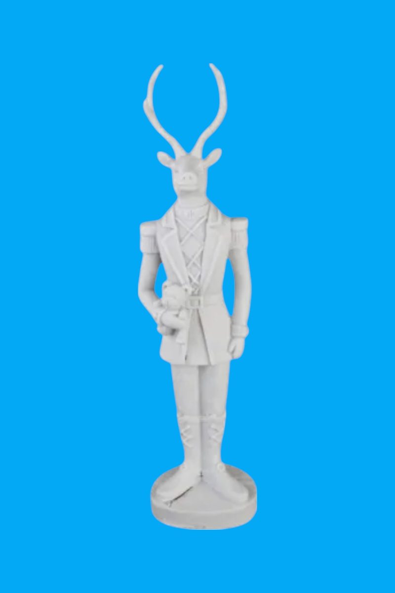 Ayıcıklı Geyik Biblo Ham Polyester