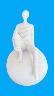 İskandinav Dünyaya Oturan Adam Biblo Ham Polyester