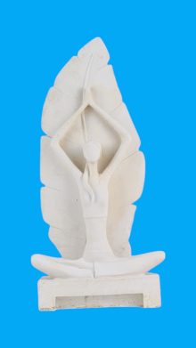 Yapraklı Yogacı Kız Biblo Ham Polyester